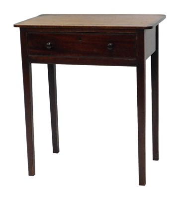 Lot 899 - A 19thC mahogany side table, the rectangular...
