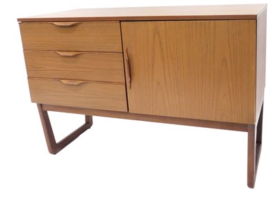 Lot 916 - A G-Plan type teak small sideboard, with three...