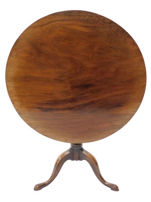 Lot 953 - A 19thC walnut tilt top occasional table, the...