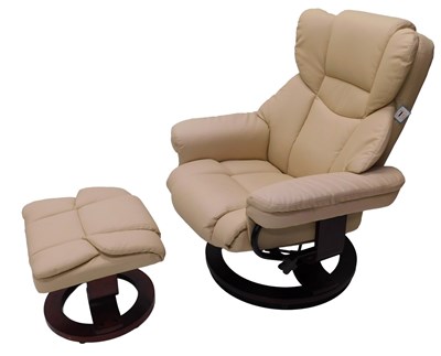 Lot 961 - A cream coloured leather Stressless type...
