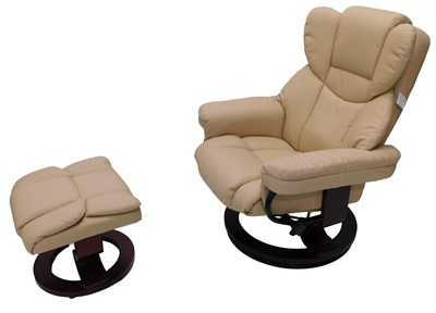 Lot 962 - A cream coloured leather Stressless type...