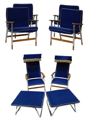Lot 966 - A collection of six Geebro Transoceanic chairs,...