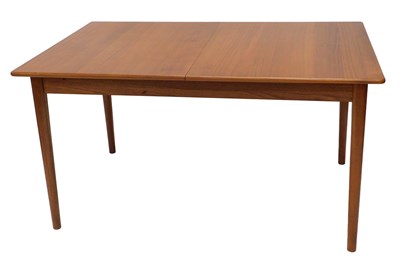 Lot 968 - A 1970s teak extending dining table, the...