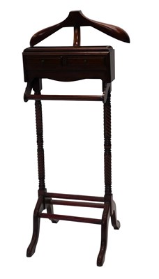 Lot 971 - A mahogany gentleman's valet stand, with two...