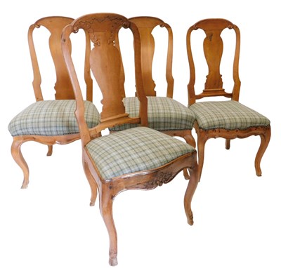 Lot 992 - An associated set of four 19thC Continental...