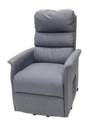 Lot 998 - A grey upholstered narrow electric reclining...