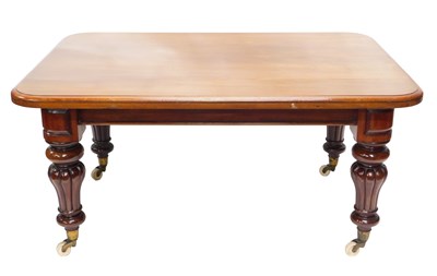 Lot 933 - A Victorian mahogany dining table, the...