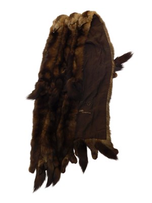 Lot 865 - A triple brown mink stole, label for Witte...