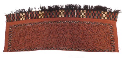 Lot 1017 - A Turkoman Kilim tent hanging, with a...