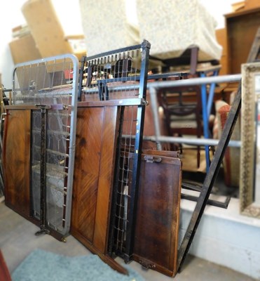 Lot 1560 - A mid century spring framed double bed with...