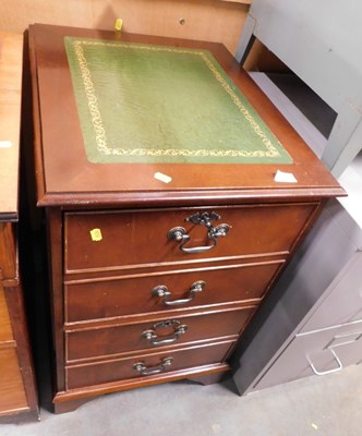 Lot 1601a - A mahogany two drawer office filing cabinet,...