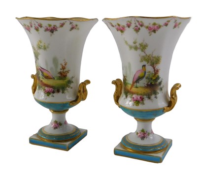 Lot 734 - A pair of Royal Crown Derby two handled...