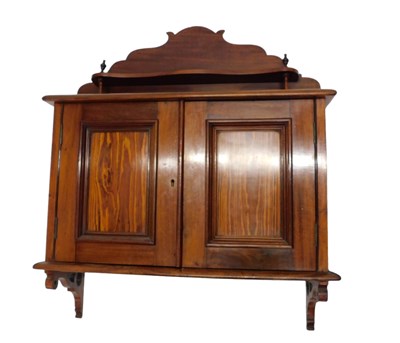 Lot 877 - A late Victorian mahogany and pitch pine wall...