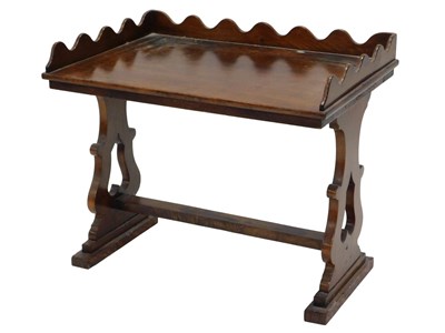 Lot 941 - A mahogany low table, the rectangular top with...