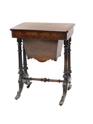 Lot 945 - A Victorian walnut and tulipwood crossbanded...