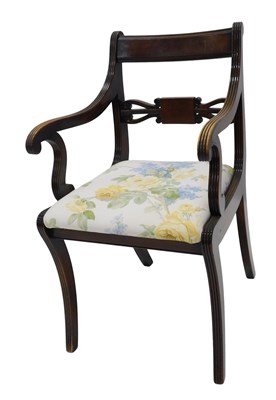 Lot 1002 - A reproduction Regency mahogany side chair,...