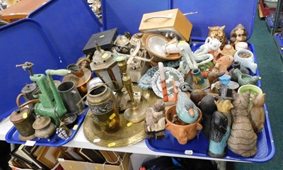 Lot 2173a - Metalware, to include copper watering can, etc,...