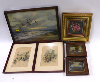 Lot 2233 - After Marjorie Bates. Two Lincoln scenes,...