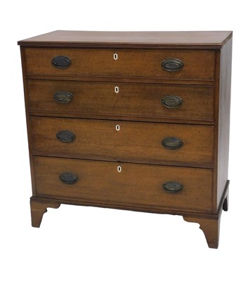 Lot 786a - An early 19thC oak chest of drawers, the top...