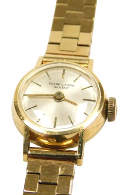 Lot 209 - A Favre-Leube 9ct gold cased lady's wristwatch,...