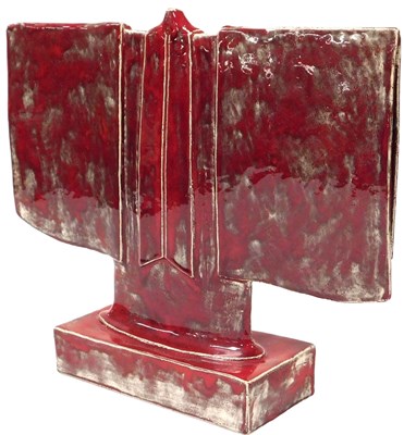 Lot 7 - A Peter Moss sang-de-boeuf ceramic sculpture,...