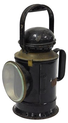 Lot 57 - GWR tin and brass railway lantern, no. 1527,...