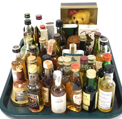 Lot 62 - A group of miniature whiskies, including...