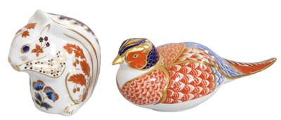 Lot 72 - A Royal Crown Derby Imari porcelain pheasant...