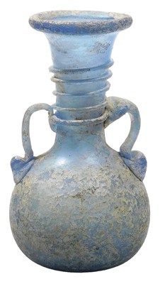 Lot 92 - A Murano blue glass Roman style Scavo vase, of...
