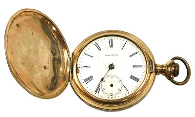 Lot 228 - A Waltham gold plated gentleman's hunter...