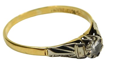 Lot 302 - A diamond solitaire ring, illusion set, in...