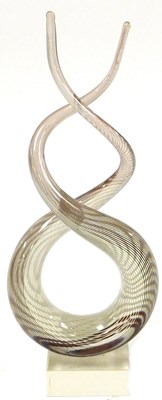 Lot 133 - A late 20thC Murano latticino glass sculpture,...