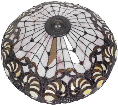 Lot 141 - A Tiffany style ceiling light, with opalescent...