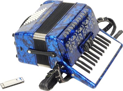 Lot 145 - A Stephanelli bass accordion, forty eight...
