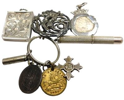 Lot 129 - An Edward VII silver stamp case, within...