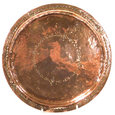 Lot 198 - An early 20thC Arts & Crafts copper dish,...