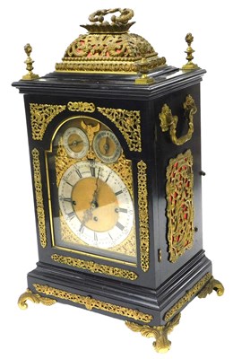 Lot 4 - A Victorian ebonised table clock by Jenkinson...