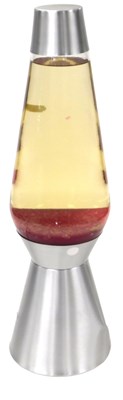 Lot 246 - A red lava lamp, with a metal cap and...