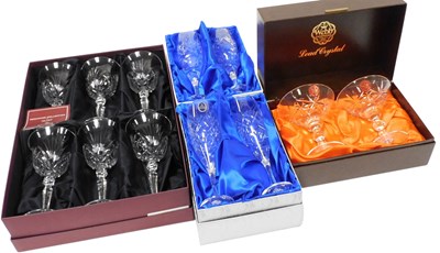 Lot 267 - A pair of Thomas Webb cut glass champagne...