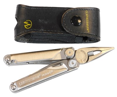 Lot 297 - A Leatherman Wave multi tool, with a leather...