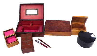 Lot 340 - A group of 19thC and later boxes, including a...