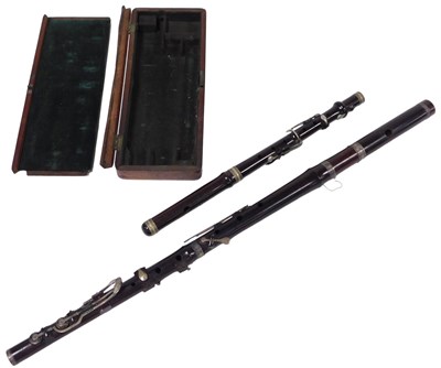 Lot 345 - A late 19thC flute, by Hill, late Monzani &...
