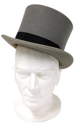 Lot 347 - A G A Dunn & Company grey brushed silk top hat,...