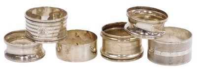Lot 382 - A pair of George V silver napkin...
