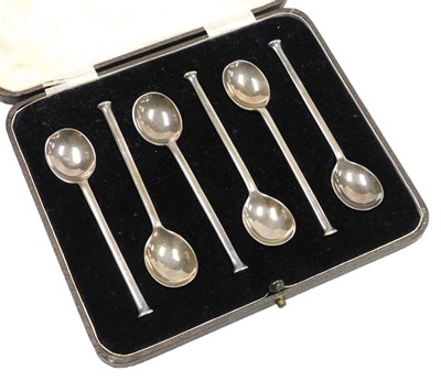Lot 405 - A set of six George V seal top type coffee...