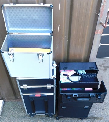 Lot 1137 - Two professional beauty trolleys, containing...