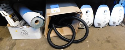 Lot 1143 - Three Bush vacuum cleaners, together with a...
