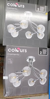 Lot 1146 - Two Colours Carmenta ceiling lights, boxed.
