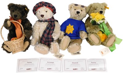 Lot 358 - Four Steiff Four Seasons bears, for Danbury...