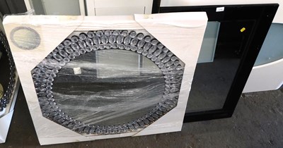 Lot 1170 - A wall mirror, of rectangular form, with a...